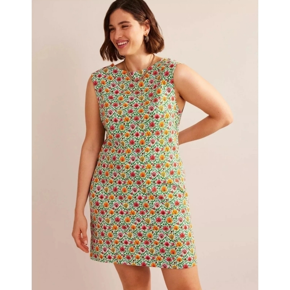 Boden Sleeveless Jersey Dress In Enchanting Bloom Size 14